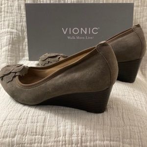 Taupe Vionic Wedge Heels